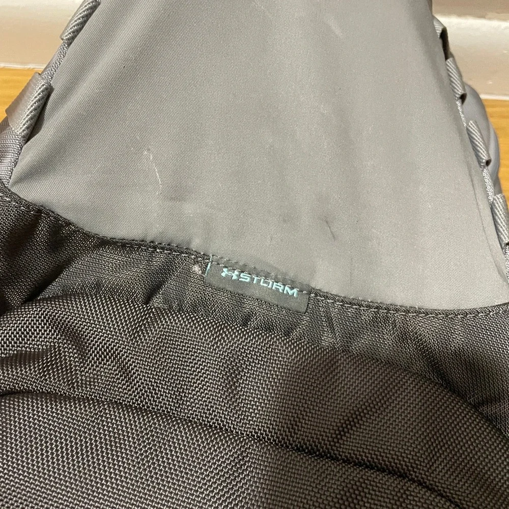 Under Armour Storm Recruit Backpack Gray Teal Laptop Sleeve 1294719 Mens Womens